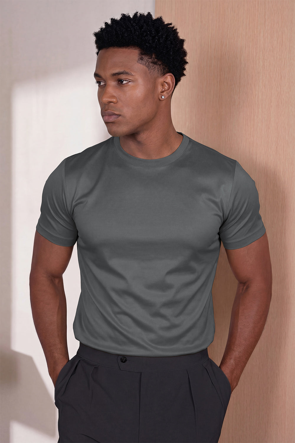 Men's Mercerized Cotton T-Shirt - Grey