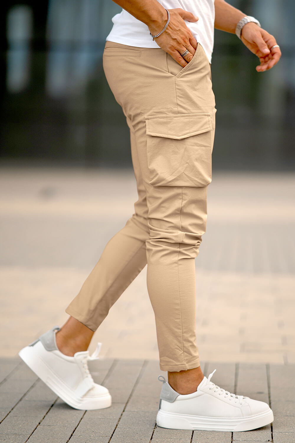 Men Casual Cargo Pant - Green