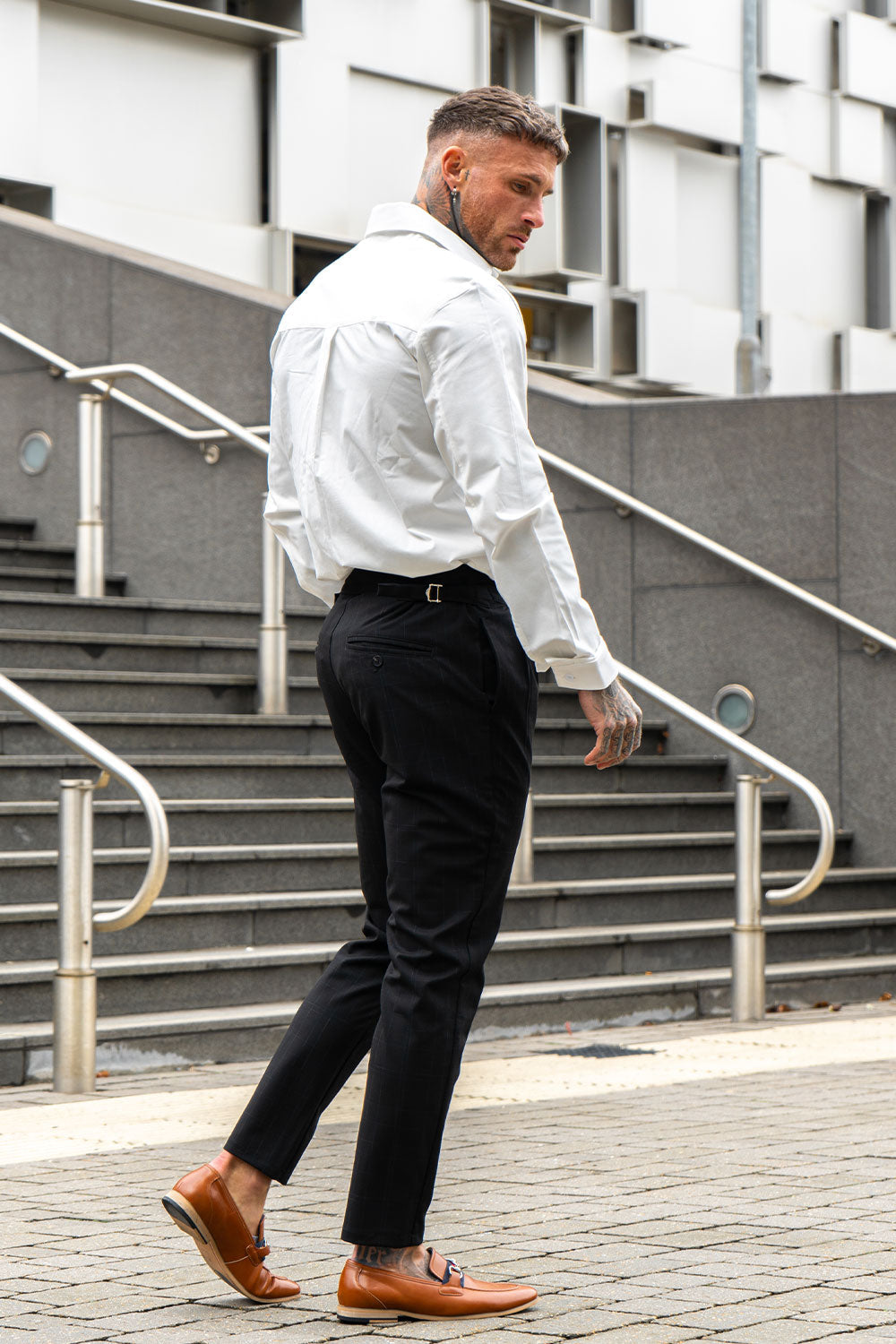 Mens Dress Pants Slim Fit hightStretch Fashion Pant
