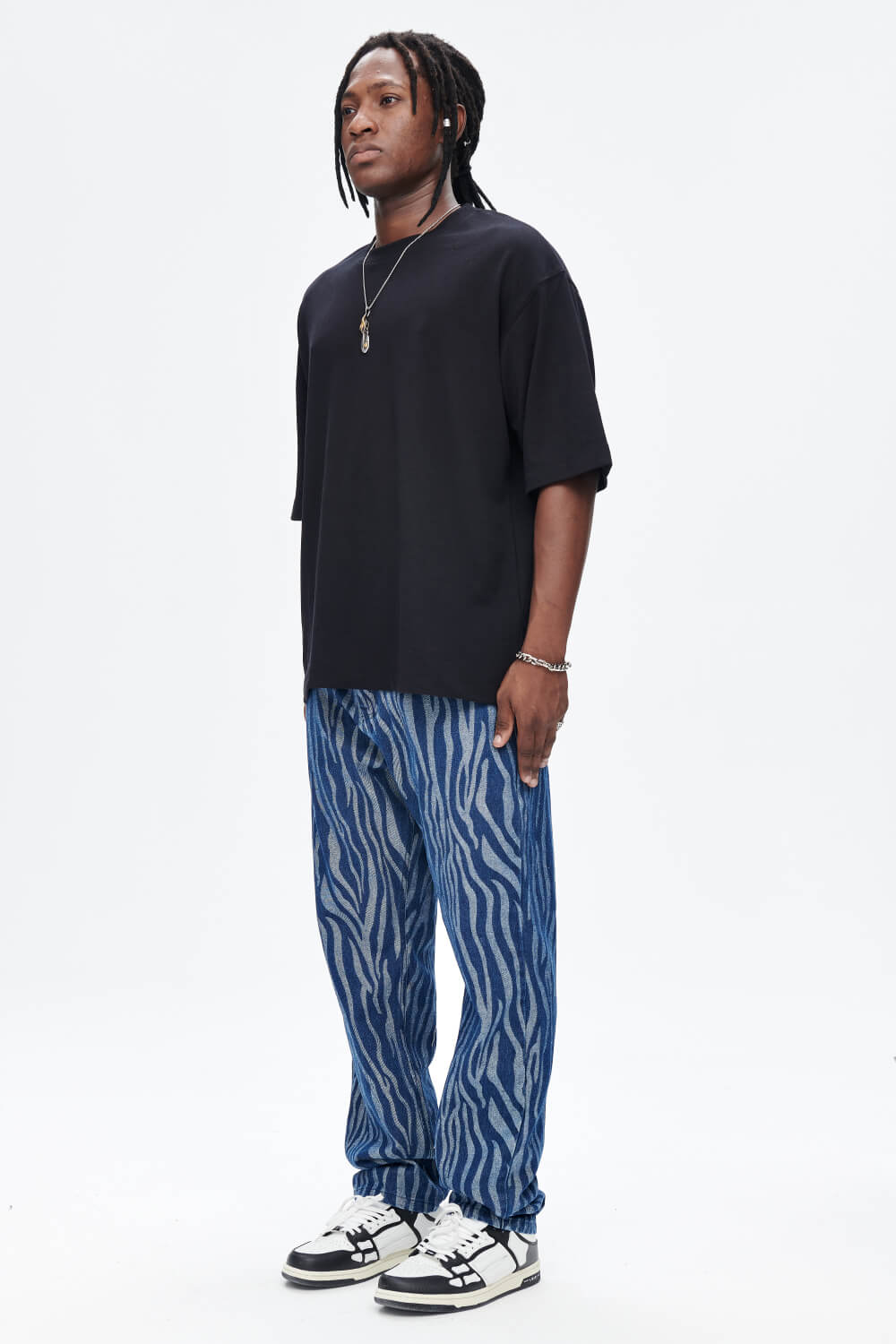 Men's Loose Jean - Texture & Blue
