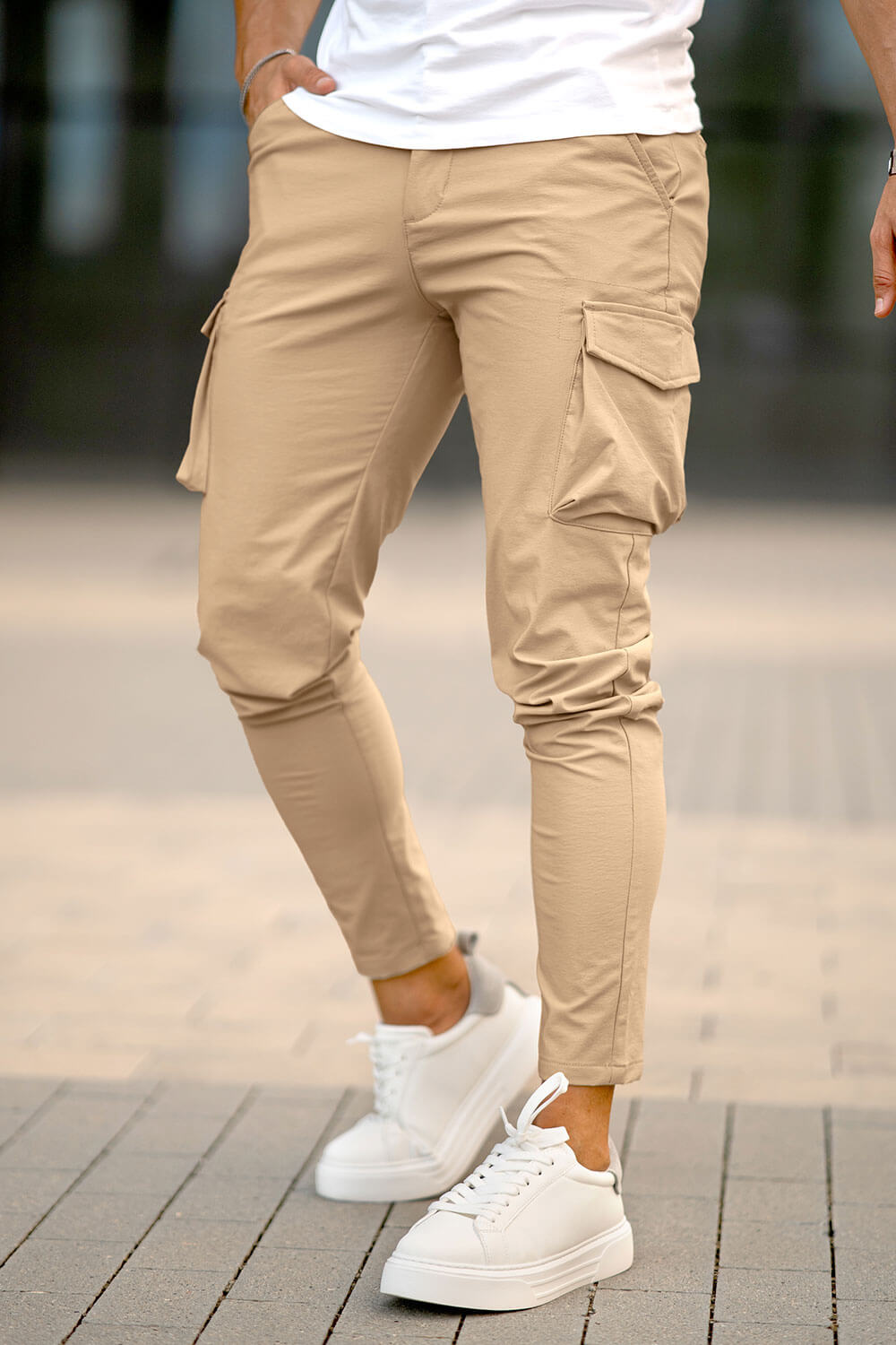 Men Casual Cargo Pant - Black