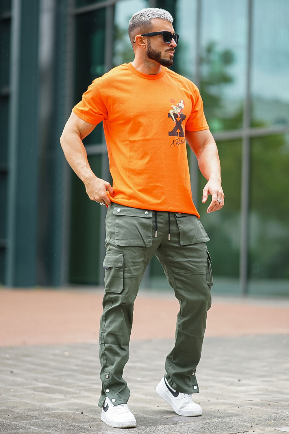 Men Army Green Cargo Pant