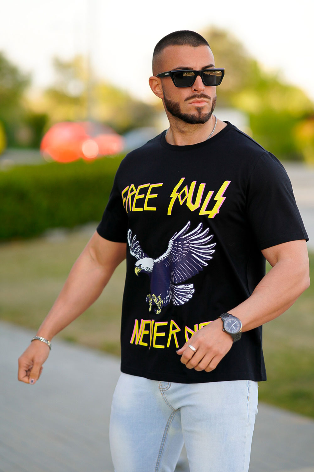 Men's Black Short-Sleeve