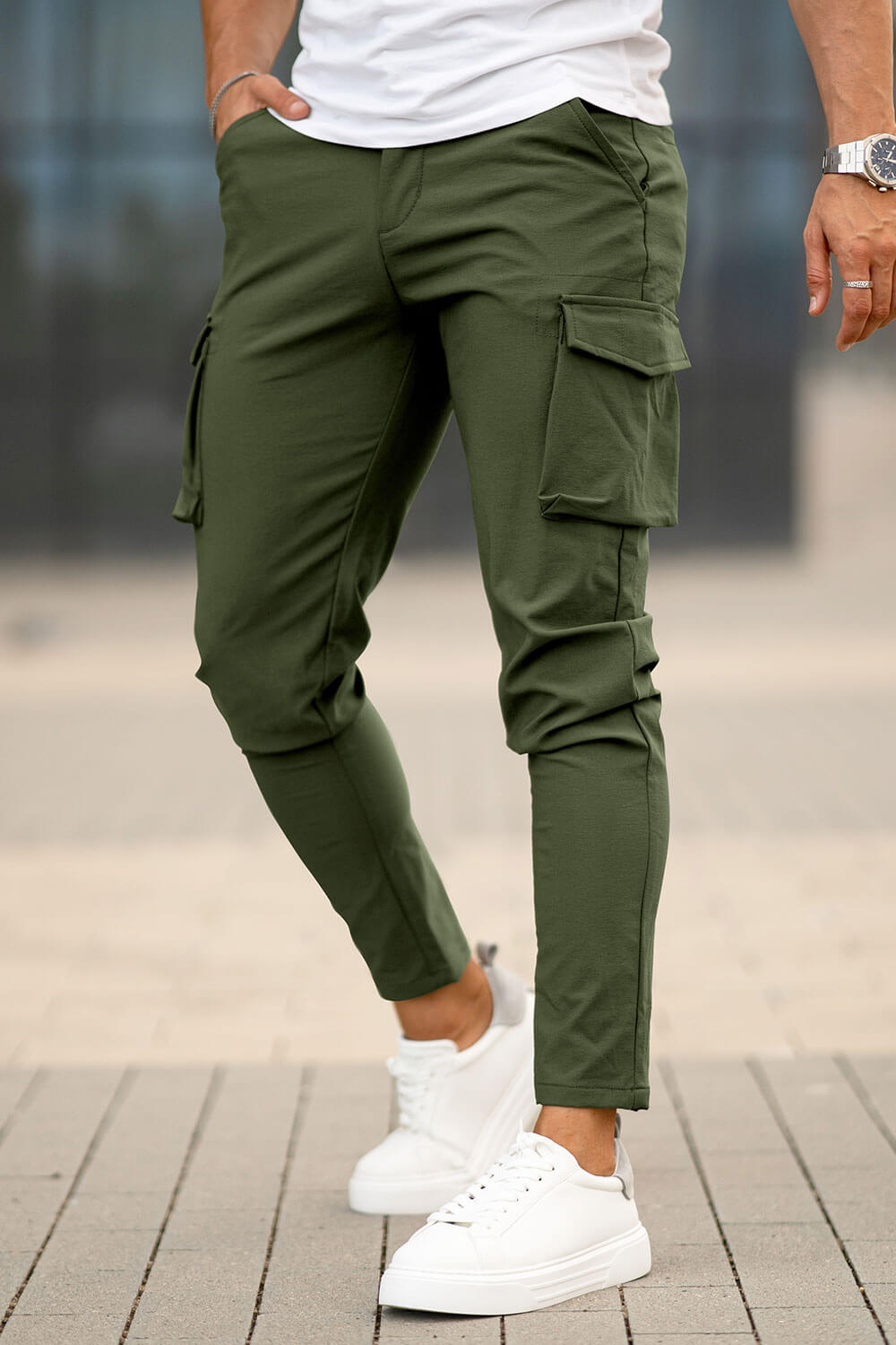Men Casual Cargo Pant - Black