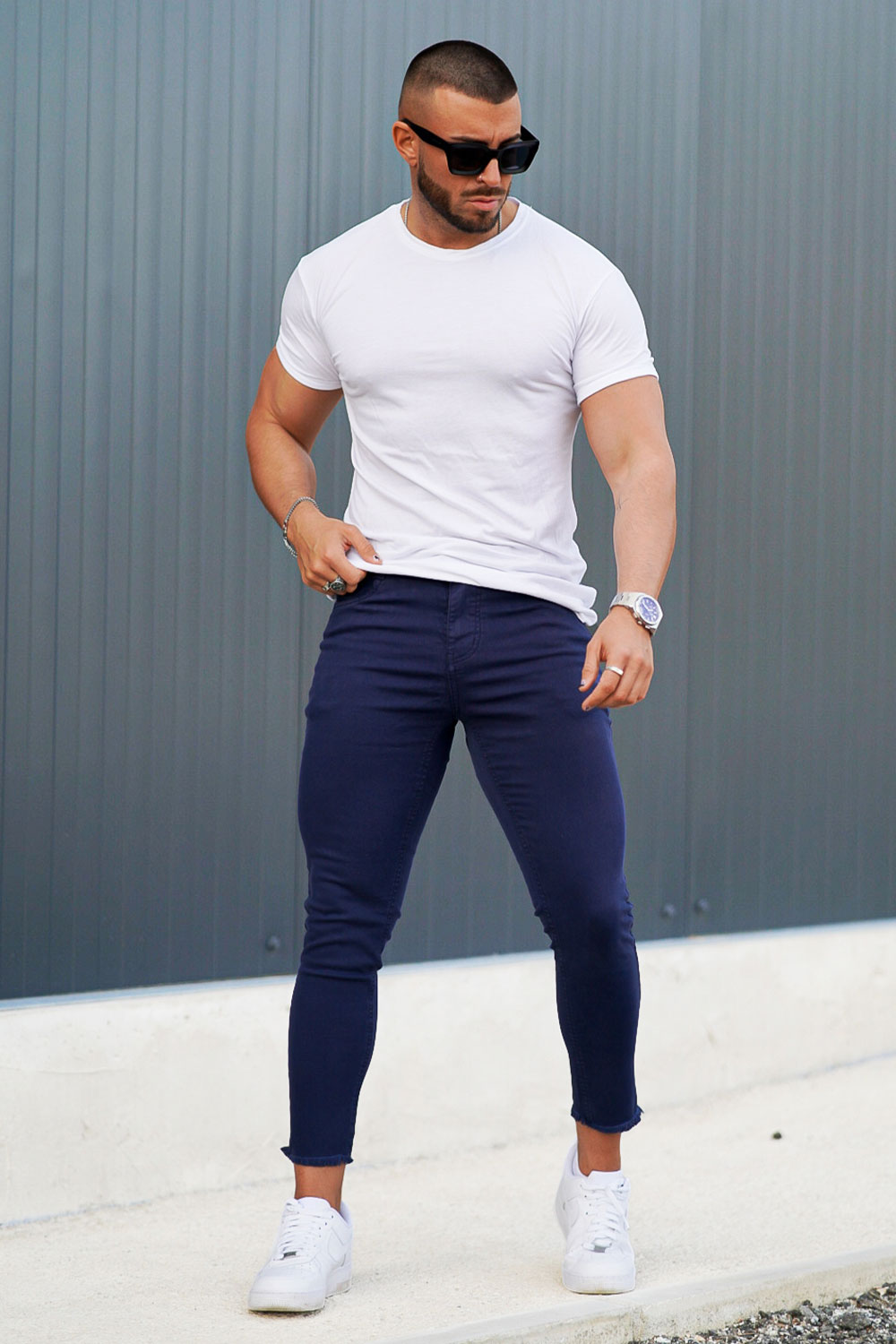 Navy Blue Stretch Jean