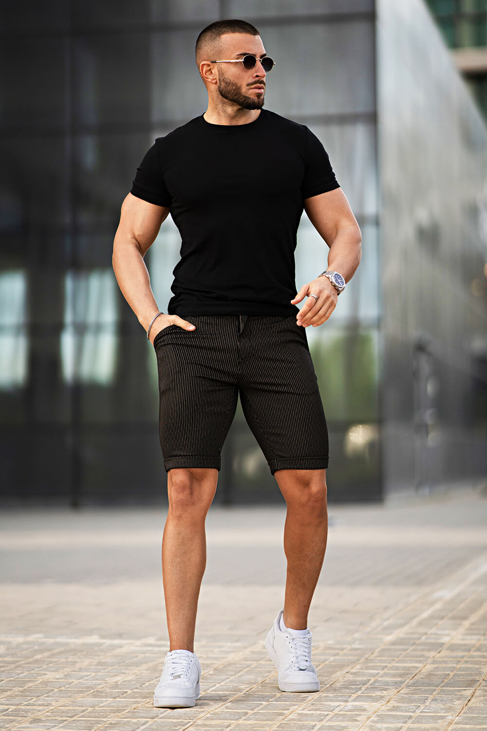 Men's Stretch Chino Short - Black