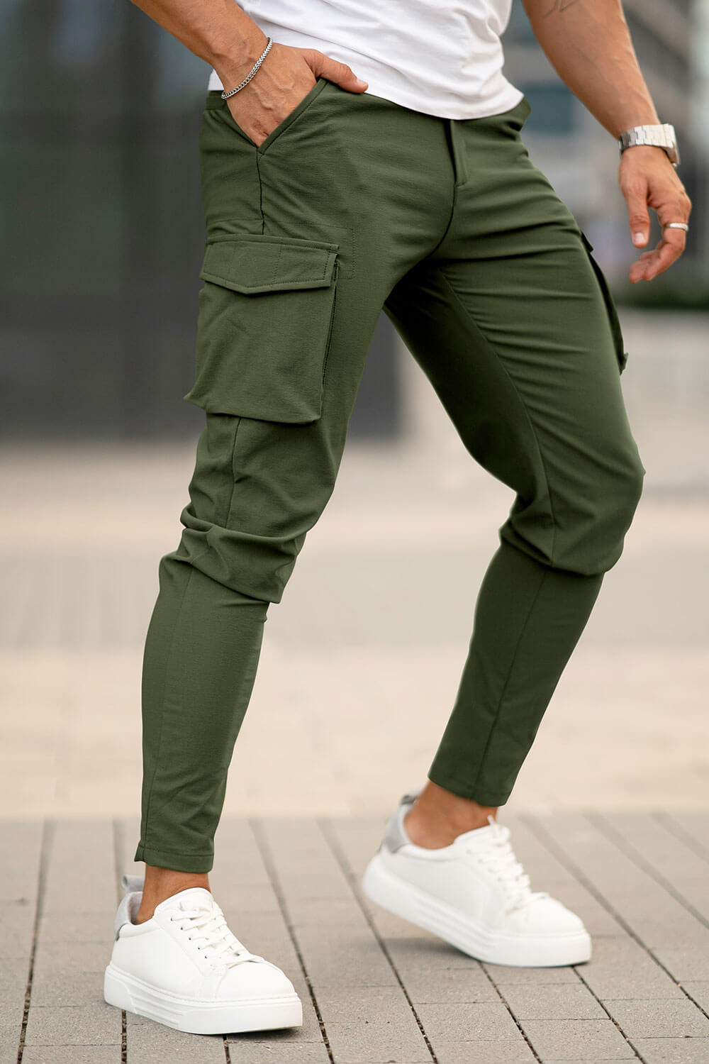 Men Casual Cargo Pant - Khaki