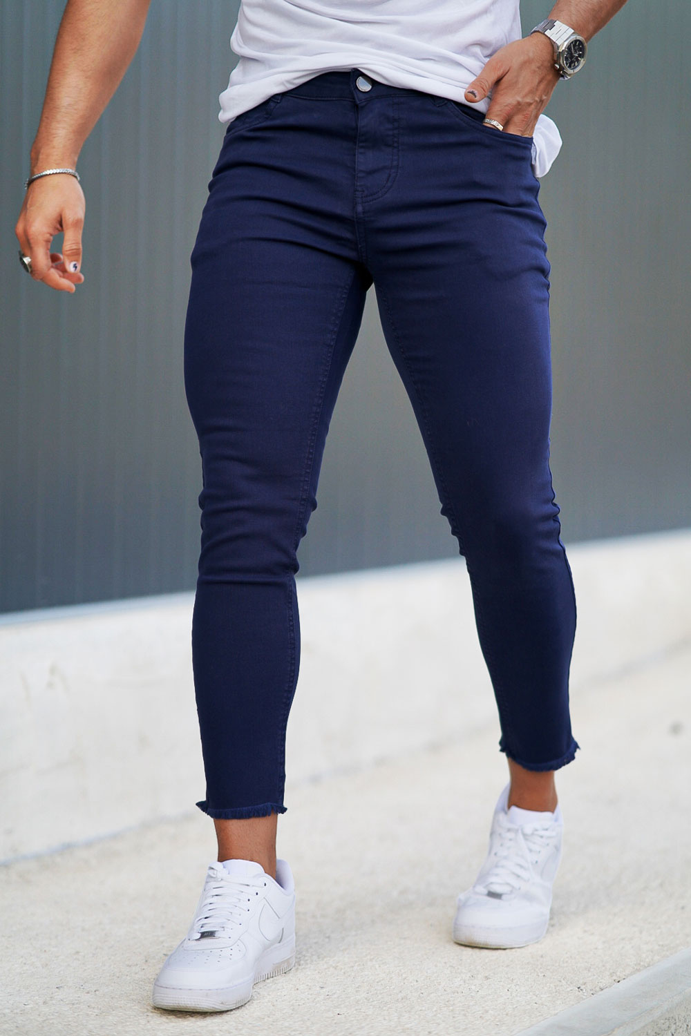 Navy Blue Stretch Jean