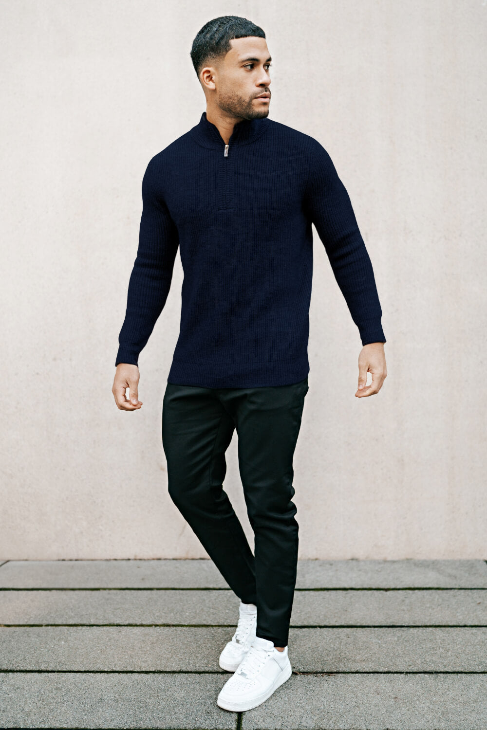 Men's Casual Sweater - Half Turtleneck