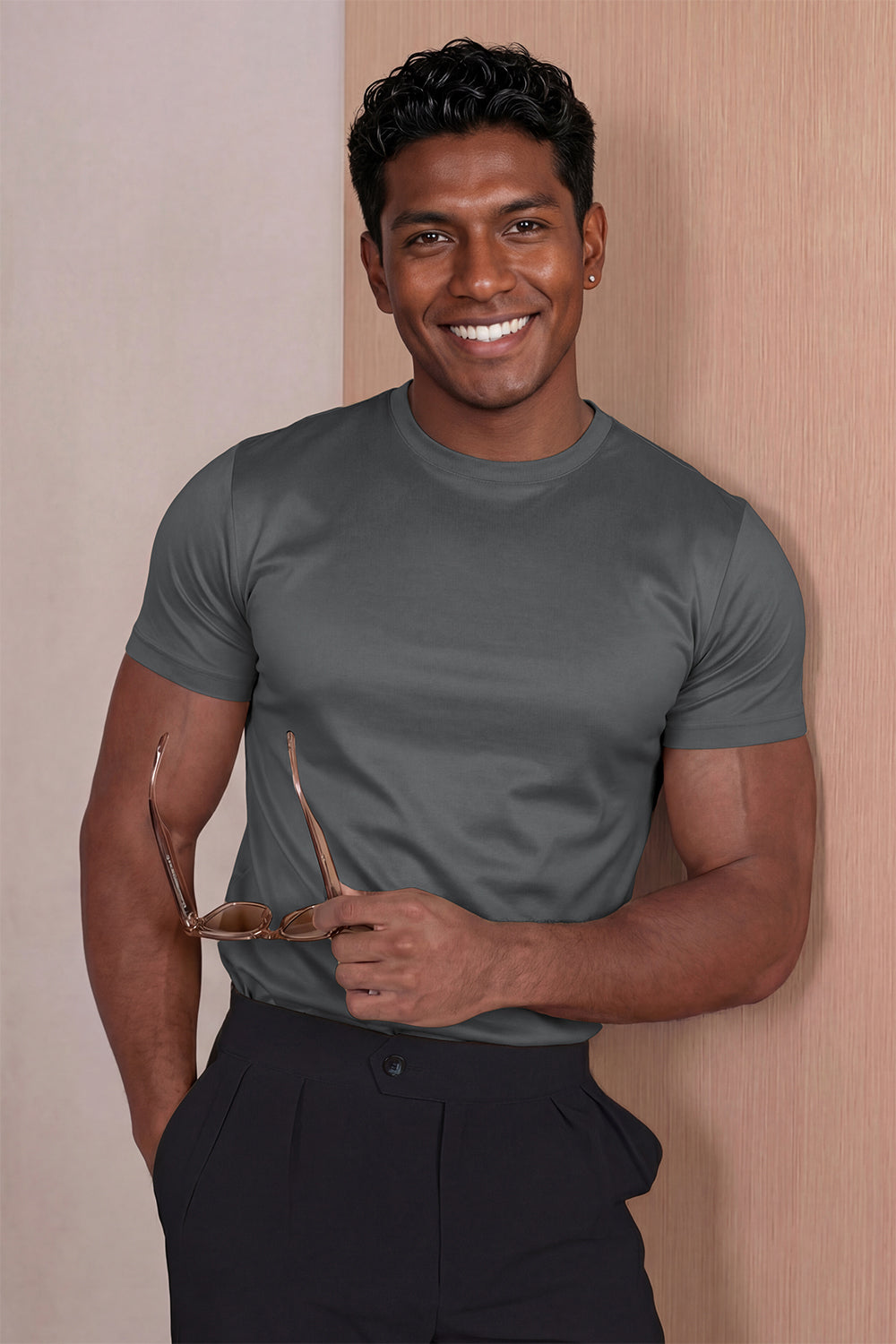 Men's Mercerized Cotton T-Shirt - Grey