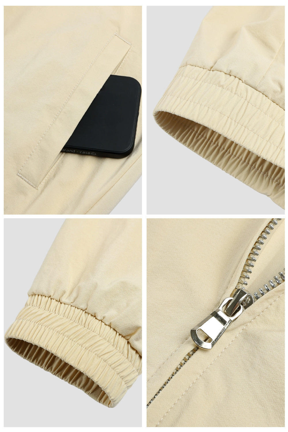 Men's Casual Hoodie Set - Beige