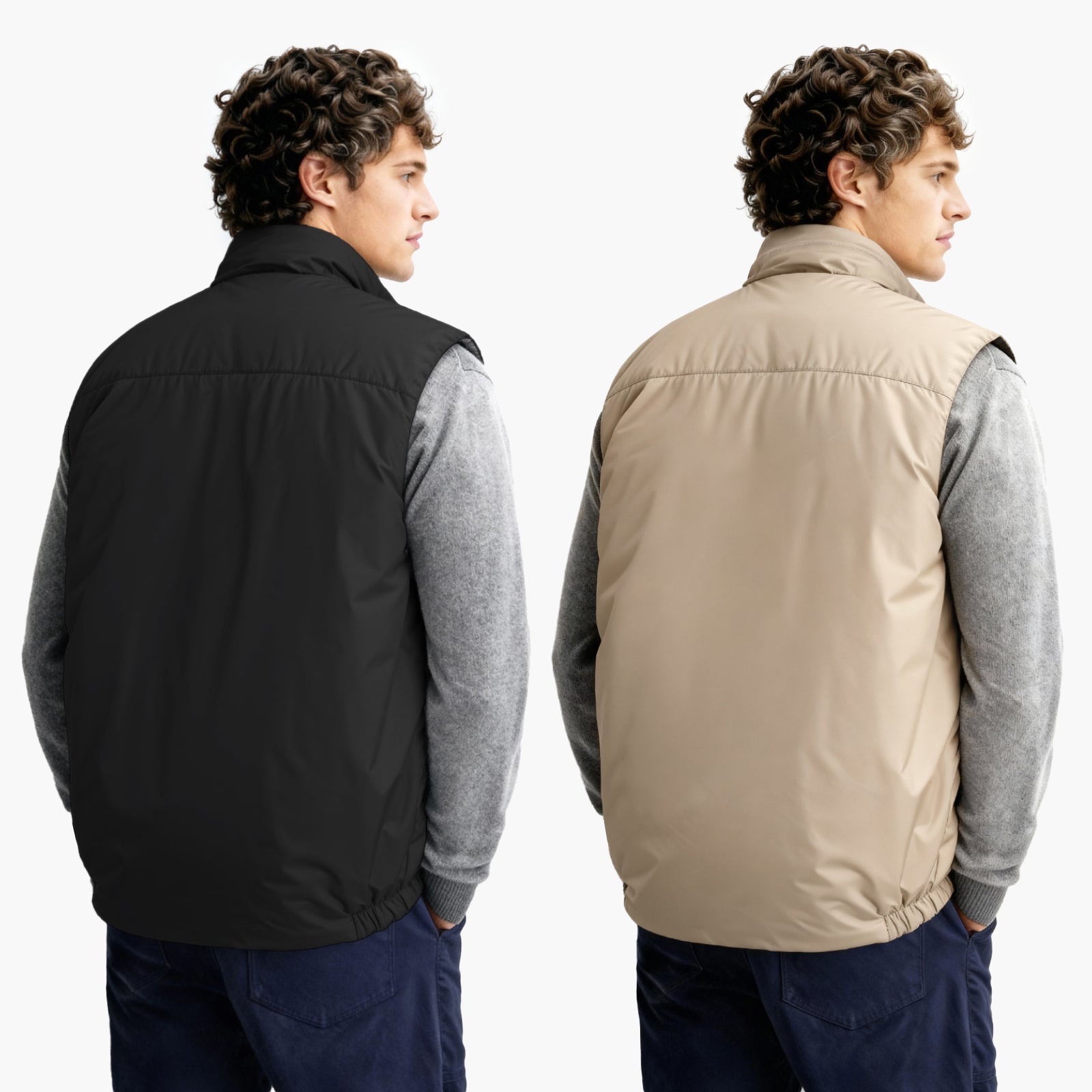 Men's Reversible Vest - Black