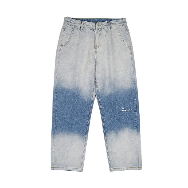 Men‘s Loose Personality Washed Wide Leg Jeans