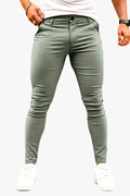 Mens Casual Skinny Pant - Light Green