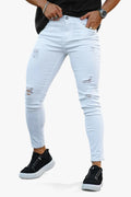 Men's Ripped Skinny Jean - White