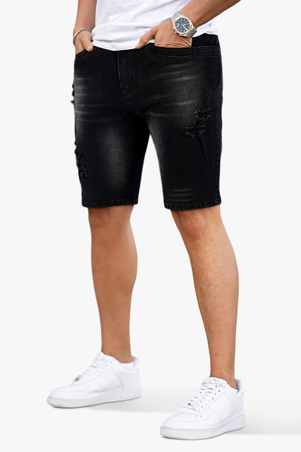 Men's Black Jean Short - Flexibility