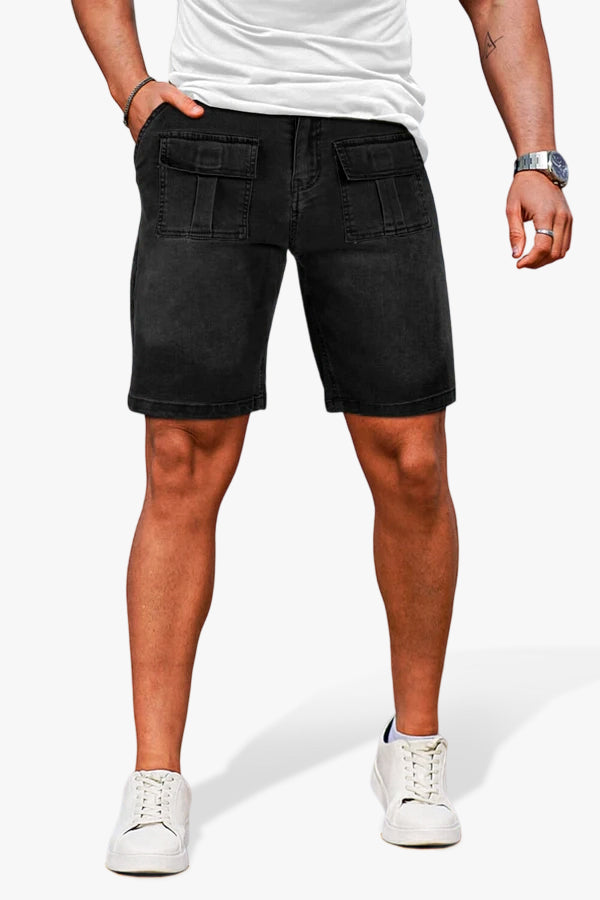 Men's Stretch Denim Short - Black