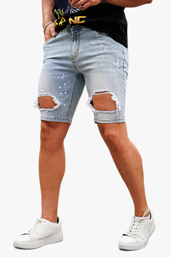 Men's Ripped Short - Blue