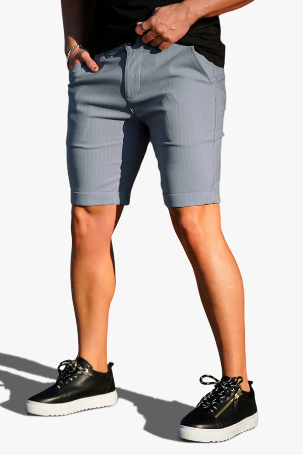 Mens Grey Shorts - Stripe