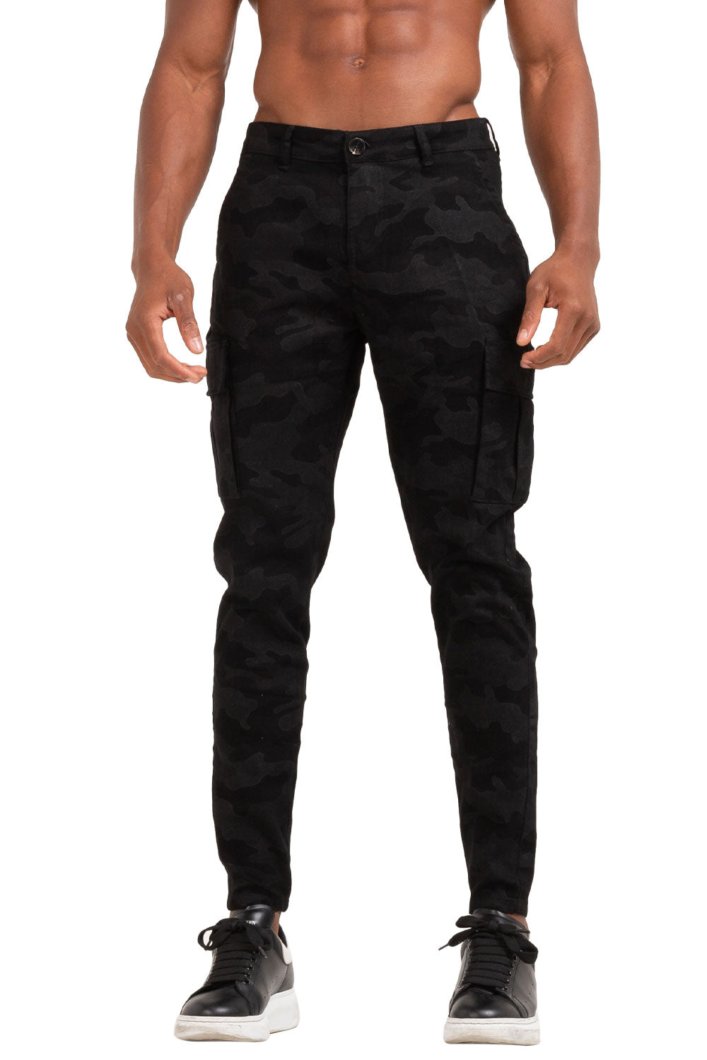 Mens Black Camouflags Pant