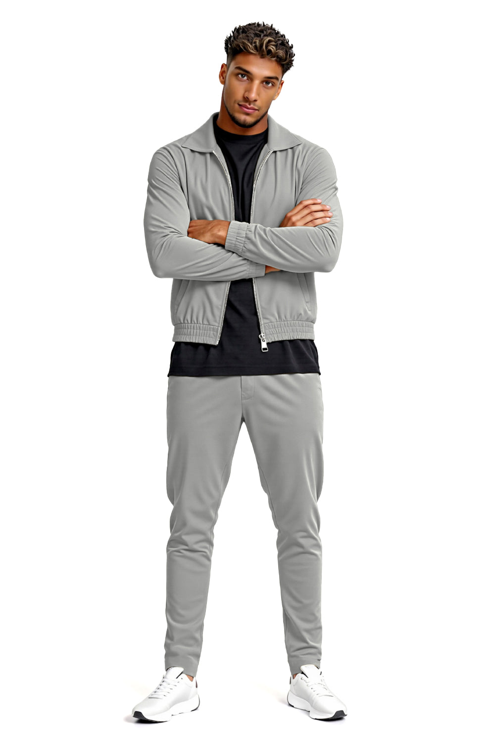 Men's Casual Set - Light Grey