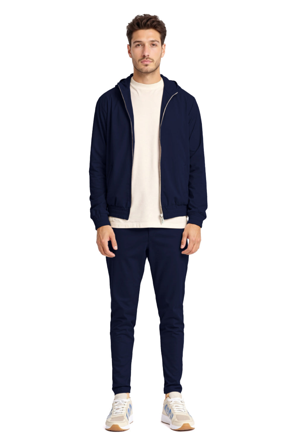 Men's Casual Hoodie Set - Dark Blue