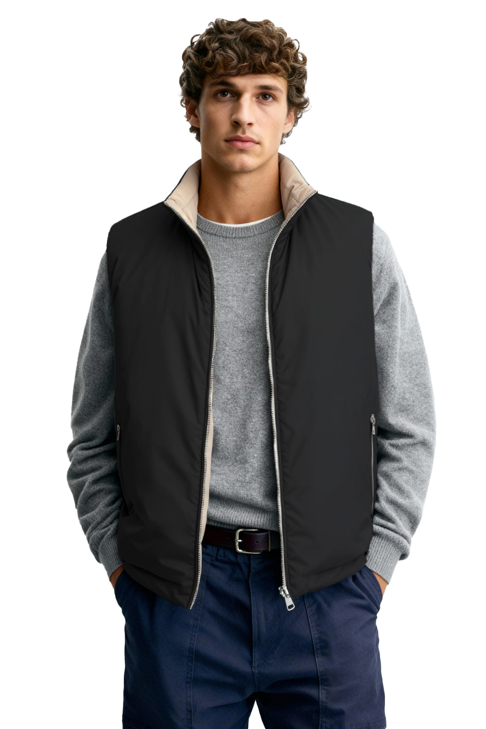 Men's Reversible Vest - Black