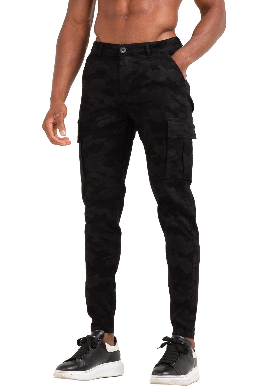 Mens Black Camouflags Pant