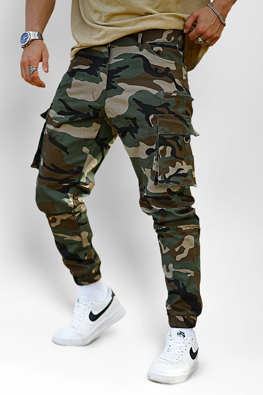 Men's Camouflage Cargo Pant - Army Green