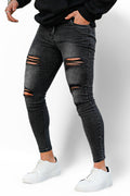 Men's Black Scratch Jean