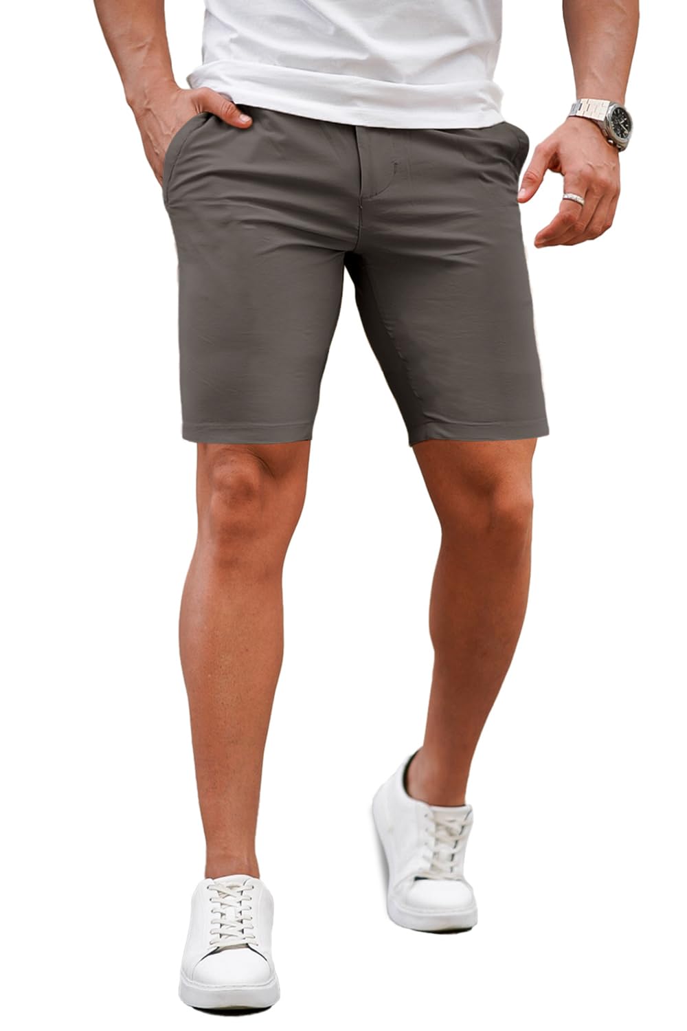 Mens Tailored Chino Short - Dark Grey