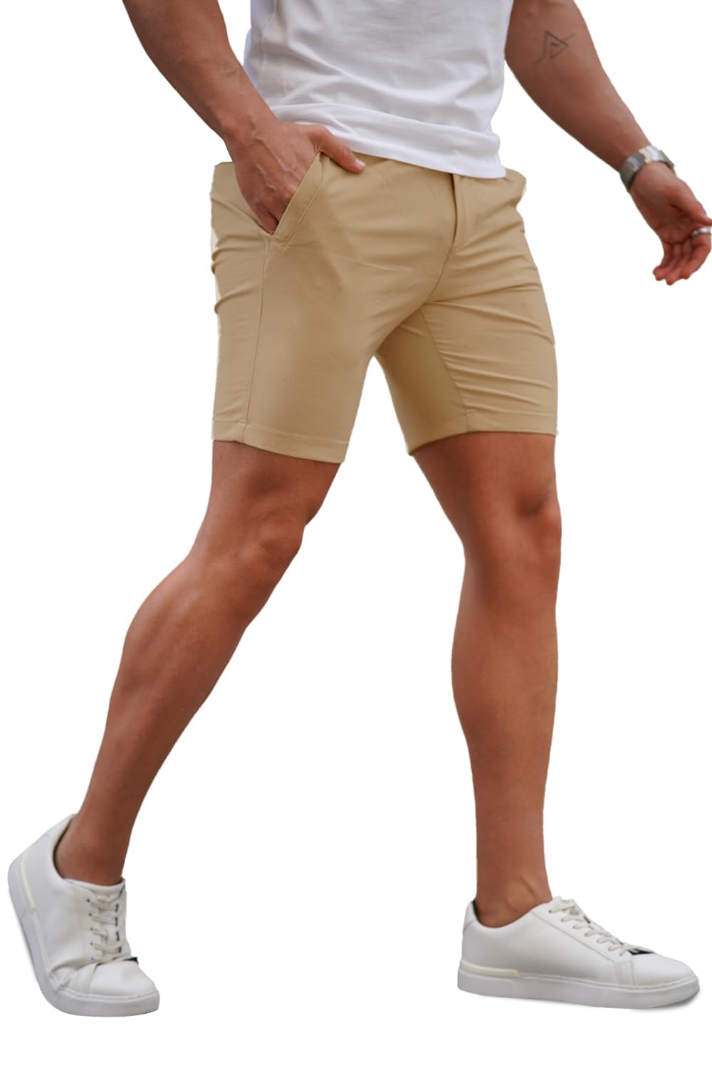 Mens Tailored Chino Short - Khaki