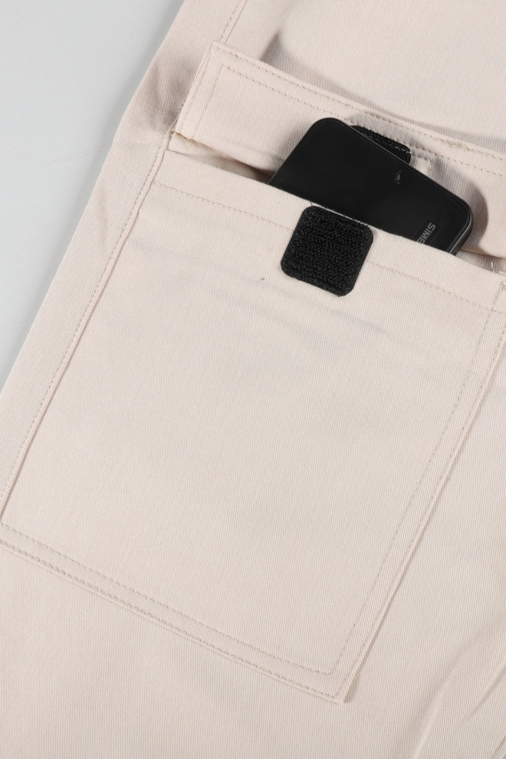 Men Zipper Cargo Pant - Ligjt Khaki