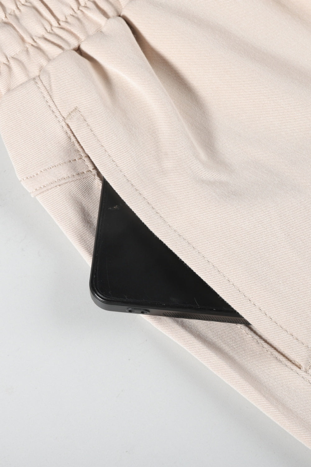 Men Zipper Cargo Pant - Ligjt Khaki