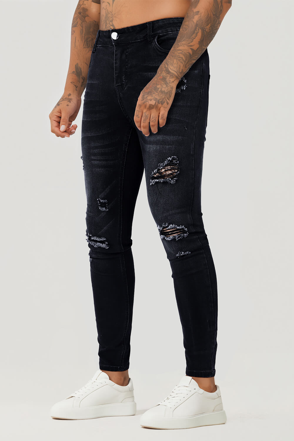 Black Ripped Men's Skinny Jean
