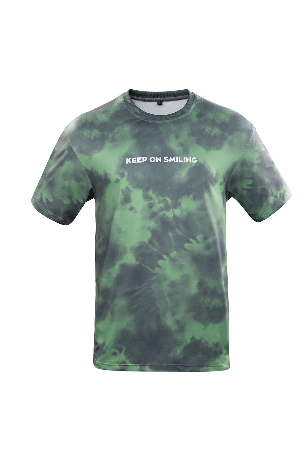 GINGTTO Mens Crew Neck T-shirts-Green