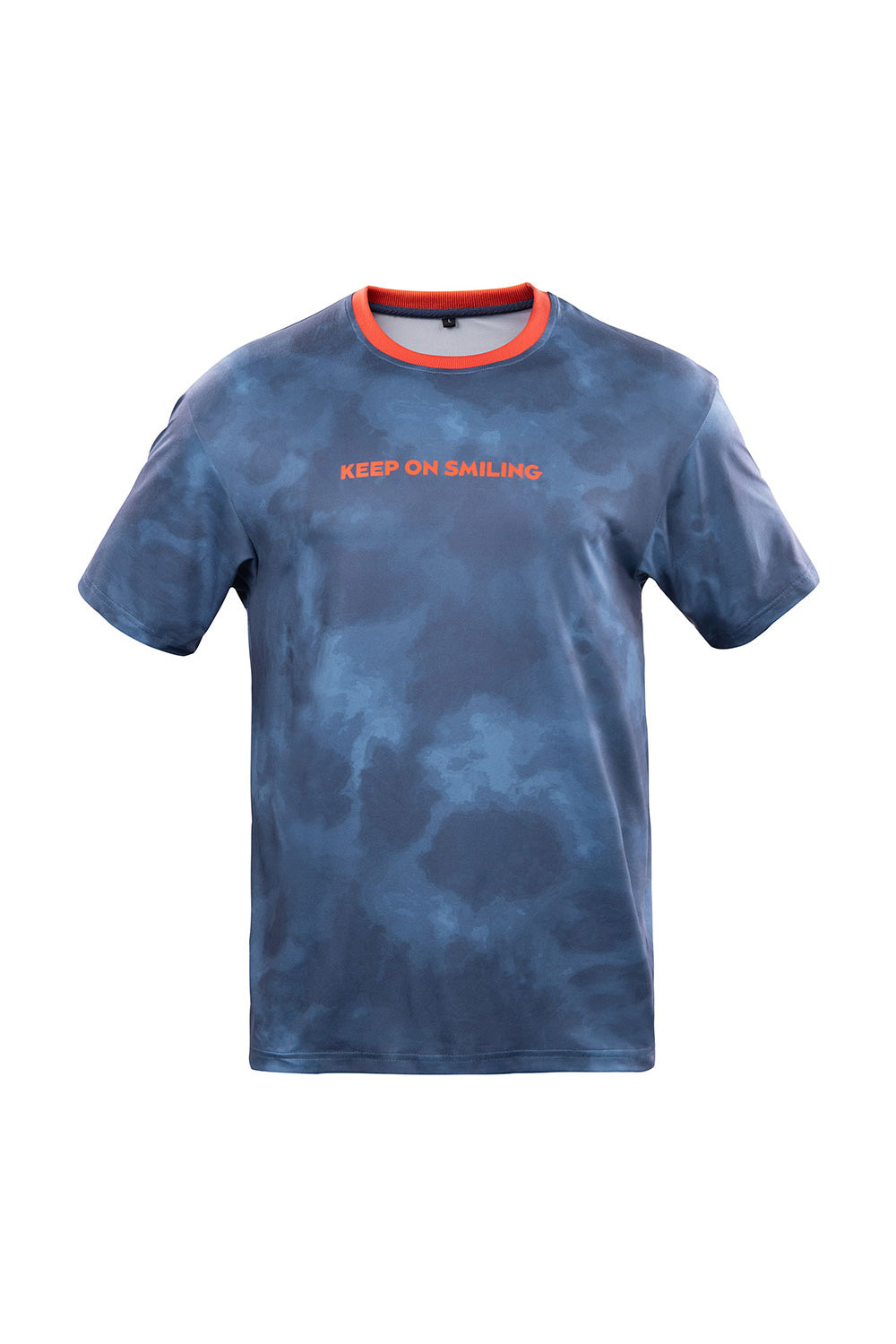 GINGTTO Mens Crew Neck T-shirts-Blue