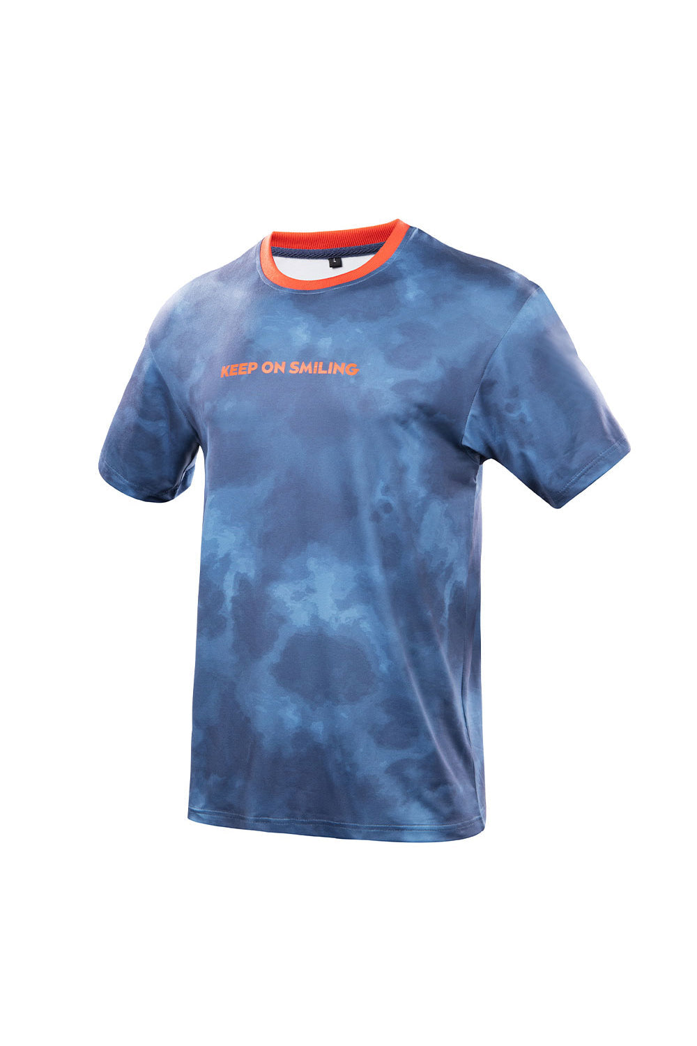 GINGTTO Mens Crew Neck T-shirts-Blue