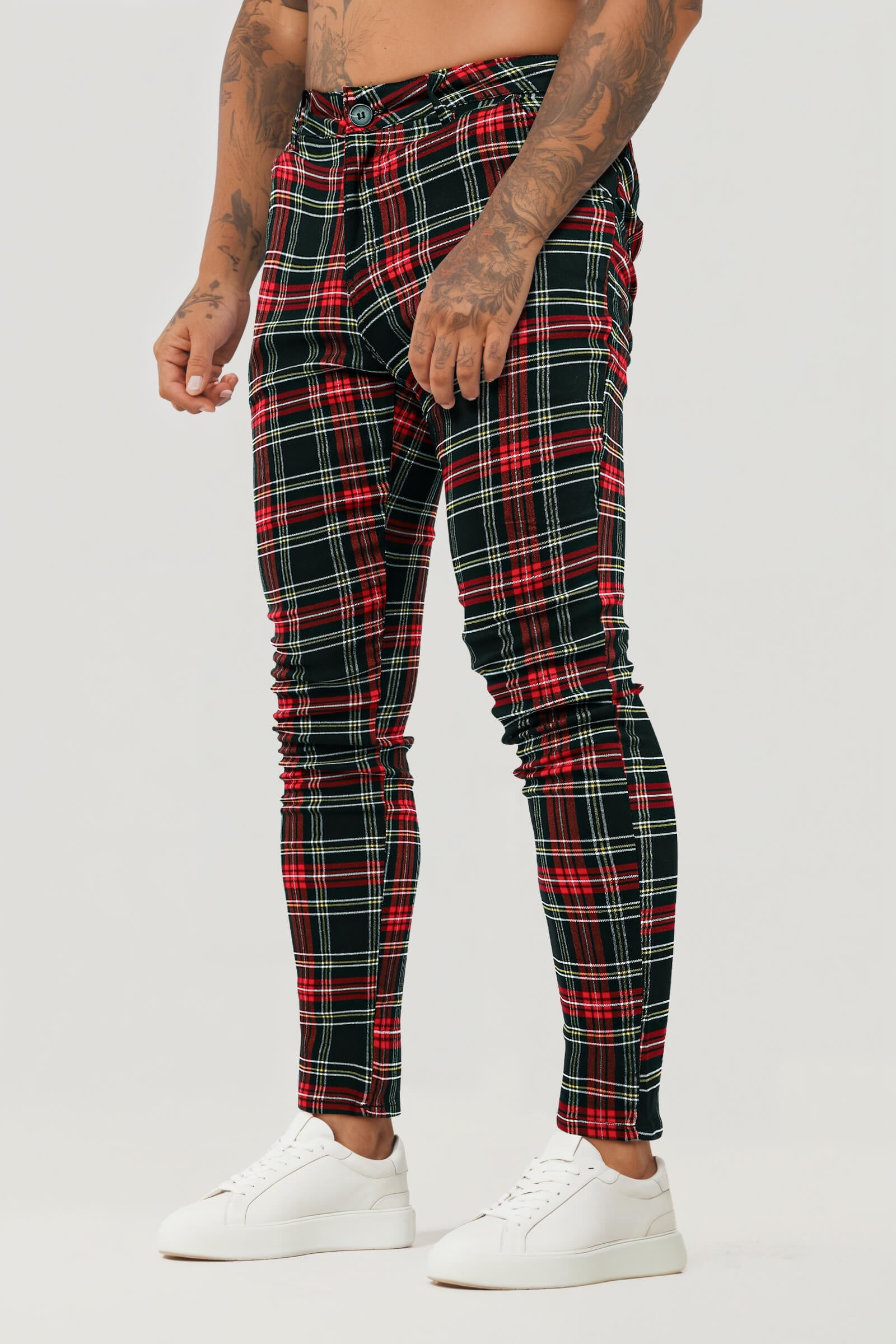 Men's Plaid Pant - Red & Yellow