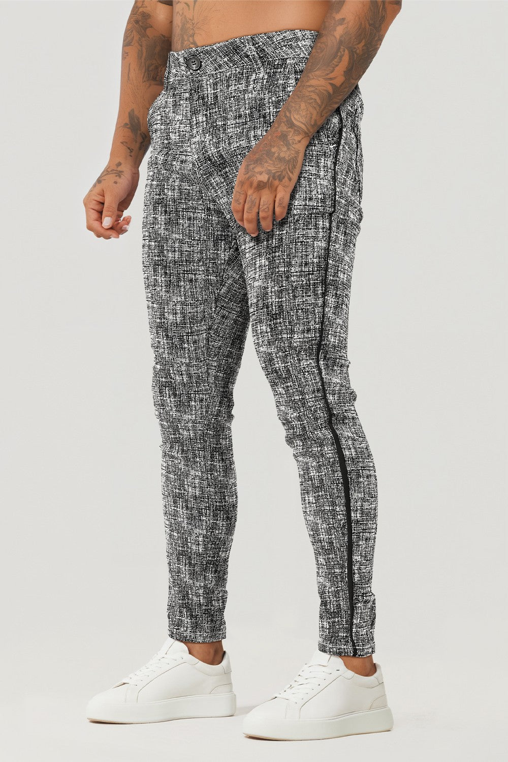 Men's Grey Skinny Pant - Marble Grain