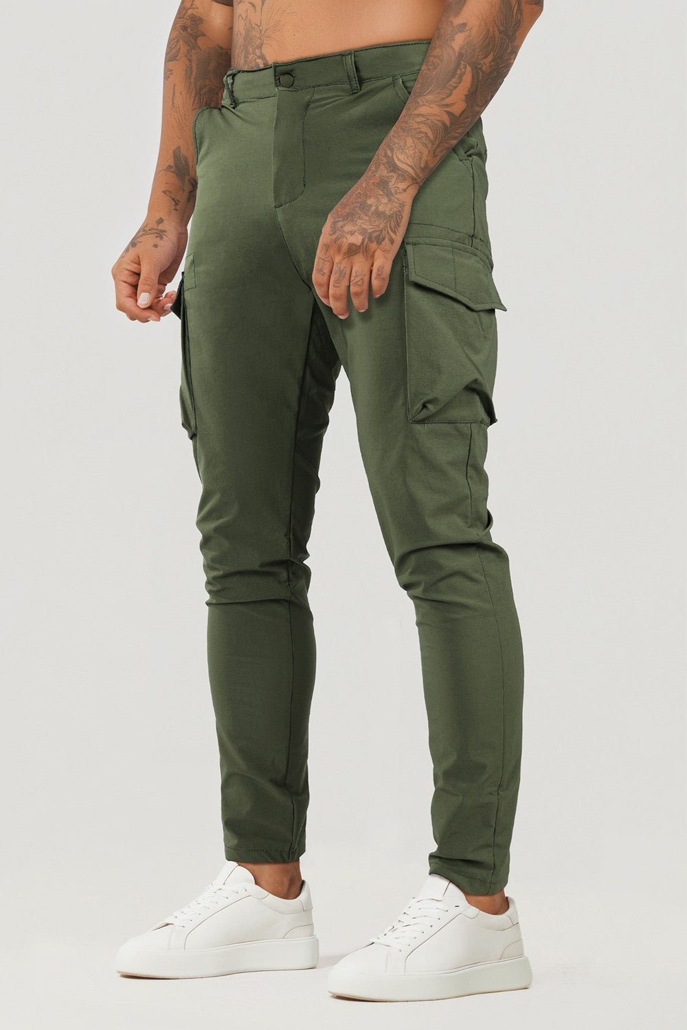 Men Casual Cargo Pant - Black